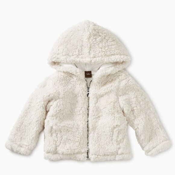 Infant Girl Tea Collection Sherpa Fleec Hoodie - Picture 1 of 7